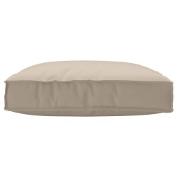 Coussin sur Palette pour Siège Taupe 80x80x12 cm Tissu Oxford 