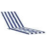Coussin de chaise longue rayures bleues/blanches tissu oxford 