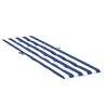 Coussin de chaise longue rayures bleues/blanches tissu oxford 