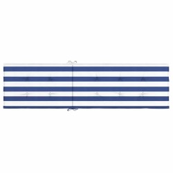 Coussin de chaise longue rayures bleues/blanches tissu oxford 