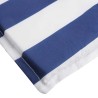 Coussin de chaise longue rayures bleues/blanches tissu oxford 