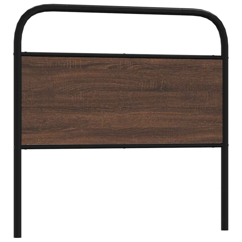 Tête de lit chêne marron 100 cm acier et bois d'ingénierie Tête de lit chêne marron 100 cm acier et bois d'ingénierie