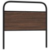 Tête de lit chêne marron 100 cm acier et bois d'ingénierie 