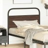 Tête de lit chêne marron 100 cm acier et bois d'ingénierie 