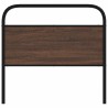 Tête de lit chêne marron 100 cm acier et bois d'ingénierie 