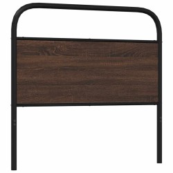 Tête de lit chêne marron 100 cm acier et bois d'ingénierie 