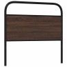 Tête de lit chêne marron 100 cm acier et bois d'ingénierie 