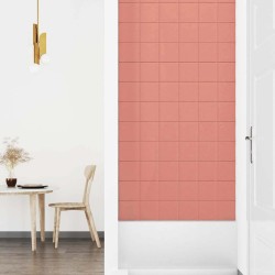 Panneaux muraux 12 pcs Rose 90x15 cm Velours 1,62 m² 