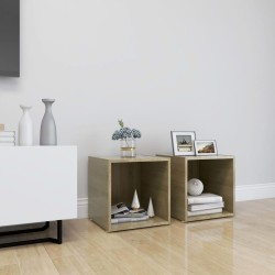 Meubles TV 2 pcs chêne sonoma 37x35x37 cm bois d’ingénierie 