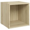 Meubles TV 2 pcs chêne sonoma 37x35x37 cm bois d’ingénierie 