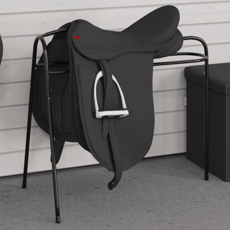 Porte-selle à 3 pieds autoportant noir fer 