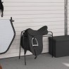 Porte-selle à 3 pieds autoportant noir fer 