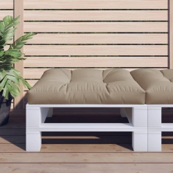 Coussin de palette taupe 70x70x12 cm tissu 
