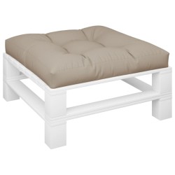 Coussin de palette taupe 70x70x12 cm tissu 
