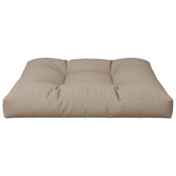 Coussin de palette taupe 70x70x12 cm tissu 