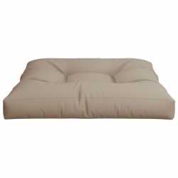 Coussin de palette taupe 70x70x12 cm tissu 