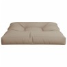 Coussin de palette taupe 70x70x12 cm tissu 