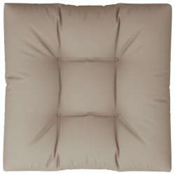 Coussin de palette taupe 70x70x12 cm tissu 