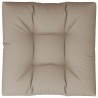 Coussin de palette taupe 70x70x12 cm tissu 
