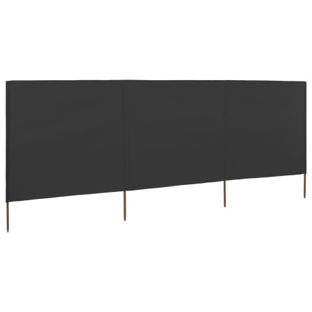Paravent 3 panneaux Tissu 400 x 120 Anthracite 