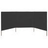 Paravent 3 panneaux Tissu 400 x 120 Anthracite 