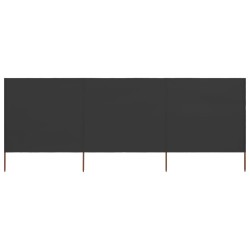 Paravent 3 panneaux Tissu 400 x 120 Anthracite 
