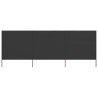 Paravent 3 panneaux Tissu 400 x 120 Anthracite 
