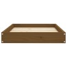 Lit pour chien Marron miel 71,5x54x9 cm Bois de pin solide 