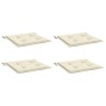 Coussins de chaise jardin lot de 4 crème 50x50x3cm tissu oxford 