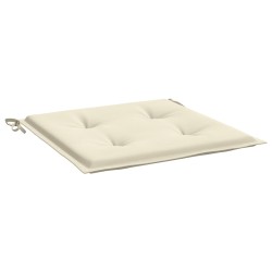Coussins de chaise jardin lot de 4 crème 50x50x3cm tissu oxford 