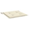 Coussins de chaise jardin lot de 4 crème 50x50x3cm tissu oxford 