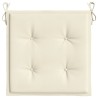 Coussins de chaise jardin lot de 4 crème 50x50x3cm tissu oxford 