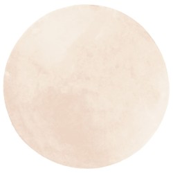Tapis HUARTE à poils courts doux et lavable beige Ø 100 cm 
