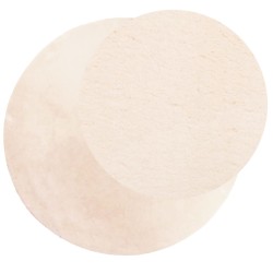 Tapis HUARTE à poils courts doux et lavable beige Ø 100 cm 