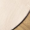 Tapis HUARTE à poils courts doux et lavable beige Ø 100 cm 