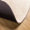 Tapis HUARTE à poils courts doux et lavable beige Ø 100 cm 