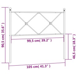 Tête de lit métal blanc 100 cm 
