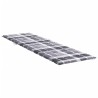 Coussin de chaise longue motif à carreaux gris 200x60x3 cm 