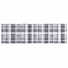 Coussin de chaise longue motif à carreaux gris 200x60x3 cm 