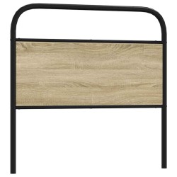 Tête de lit chêne sonoma 100 cm acier et bois d'ingénierie 