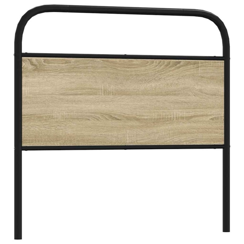 Tête de lit chêne sonoma 100 cm acier et bois d'ingénierie 