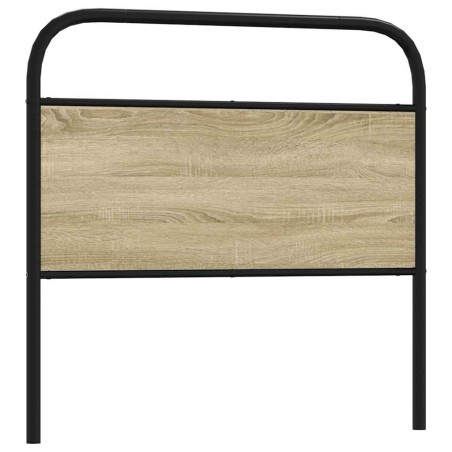 Tête de lit chêne sonoma 100 cm acier et bois d'ingénierie 
