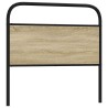 Tête de lit chêne sonoma 100 cm acier et bois d'ingénierie 