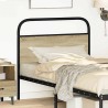 Tête de lit chêne sonoma 100 cm acier et bois d'ingénierie 