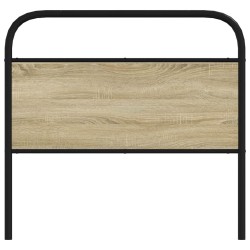 Tête de lit chêne sonoma 100 cm acier et bois d'ingénierie 