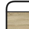 Tête de lit chêne sonoma 100 cm acier et bois d'ingénierie 
