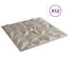 Panneaux muraux 12 pcs béton 50x50 cm XPS 3 m² améthyste 