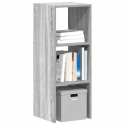 Bibliothèque empilable sonoma gris 30x30x80 cm bois ingénierie 