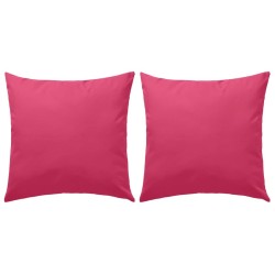 Oreillers d'extérieur lot de 2 45 x 45 cm Rose 