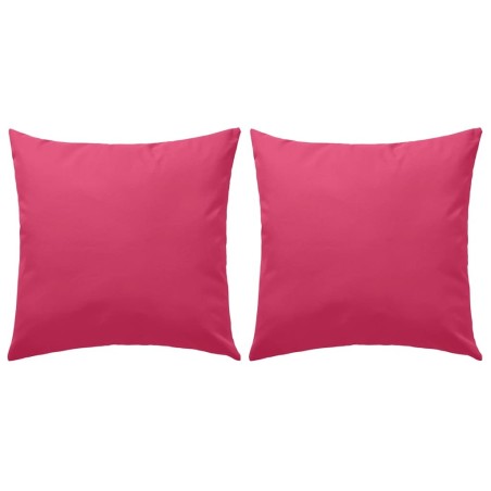 Oreillers d'extérieur lot de 2 45 x 45 cm Rose 